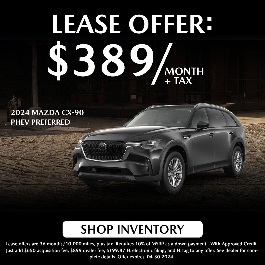 2024 Mazda CX-90 PHEV: Lease for $389/month tax