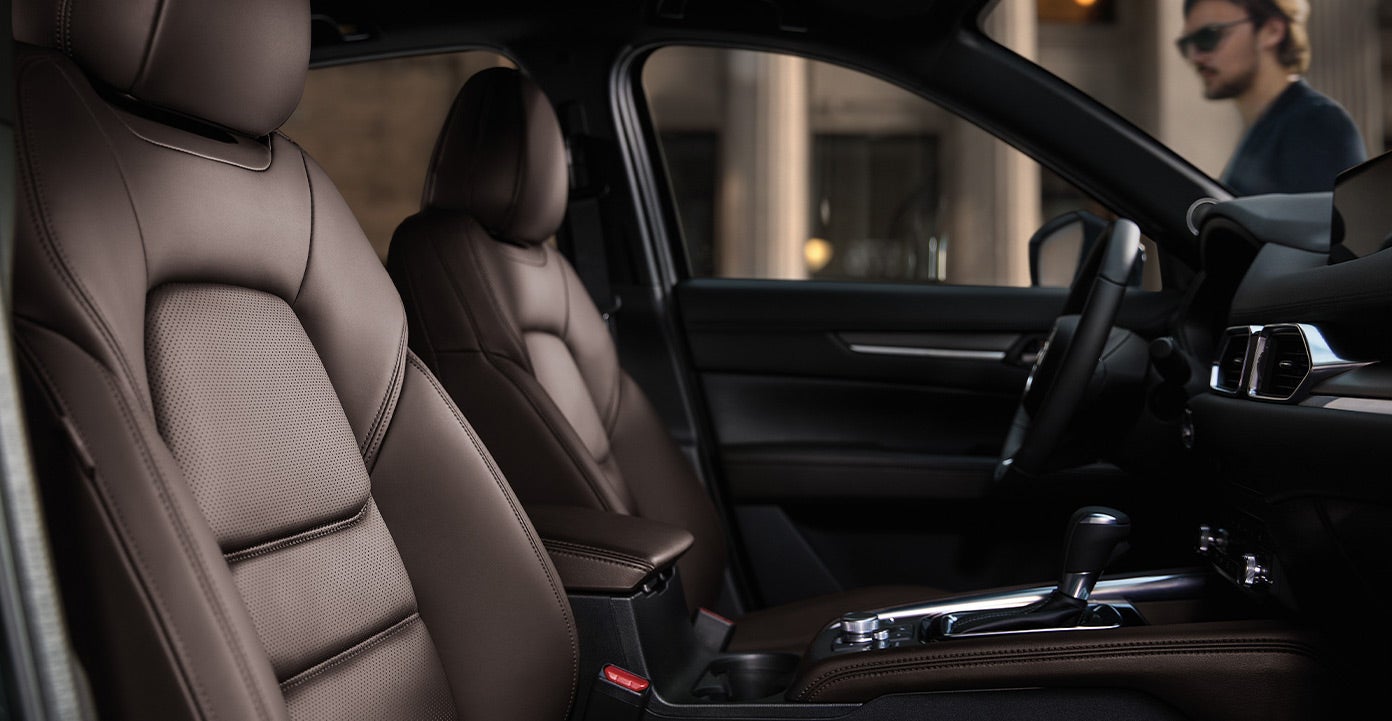 Front Interior of 2020 Mazda CX-5 with leather seats | Classic Mazda in Orlando, FL