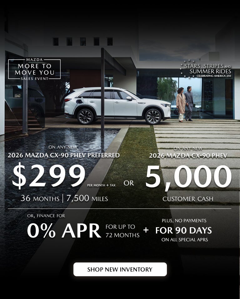 2026 Mazda CX-90 PHEV Customer Cash