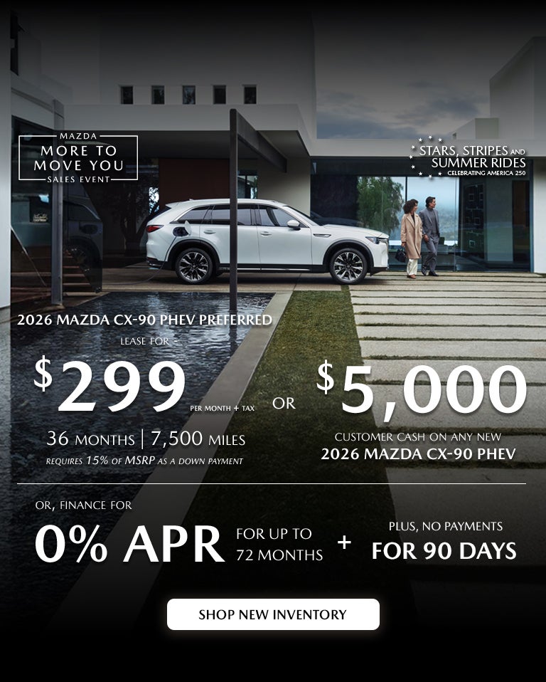 2026 Mazda CX-90 PHEV Customer Cash